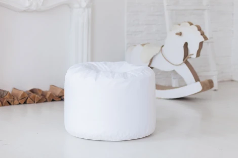 Пуфик Dreambag Круг Белый Оксфорд (Классический) 4000101