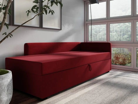 Диван-кровать Arsko Велес Угол правый велюр красный