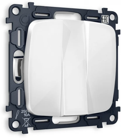 Выключатель трехклавишный (белый глянец) Ambrella Volt QUANT MO105010