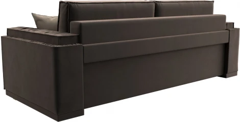 Диван прямой Лига-044 (Коричневый,Бежевый/Велюр) Лига Диванов арт.122253