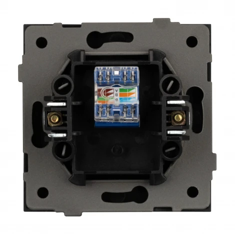 Механизм компьютерной розетки SCT-TENDO-MPC1-PL-GR (RJ-45, CAT6) (Arlight, Графитовый) 054105