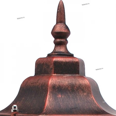 Светильник настенный уличный Horoz Leylak, 1 плафон, медь с черным и прозрачным