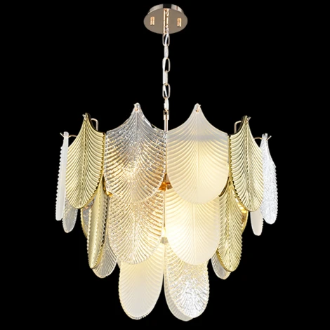 Подвесная люстра Natali Kovaltseva Favorit 91005/8C GOLD WHITE