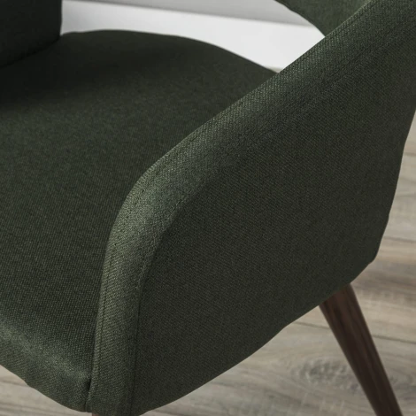 Стул R-Home Oscar тёмно-зеленый/т.орех