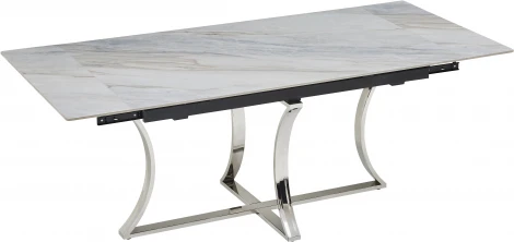 Стол обеденный IST-CASA Тренди Рэк DT2889, 150(200)*90*75 см, белый мрамор