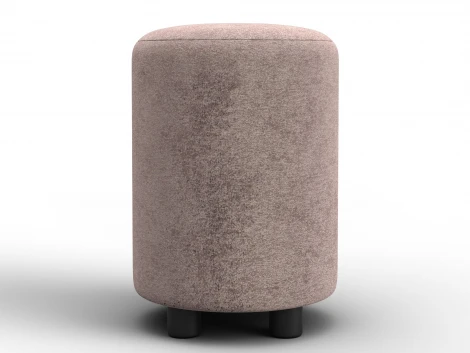 Пуф 001 (ДСП,Фанера/Пластик/Велюр/Бежевый) Лига Диванов 132348
