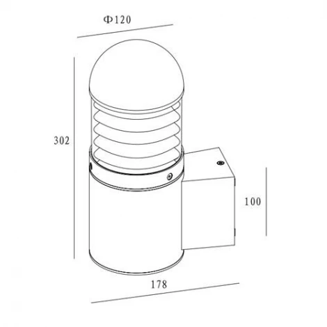 Настенный светильник уличный Oasis Light 61829 Gr (220V, круглые, IP54)