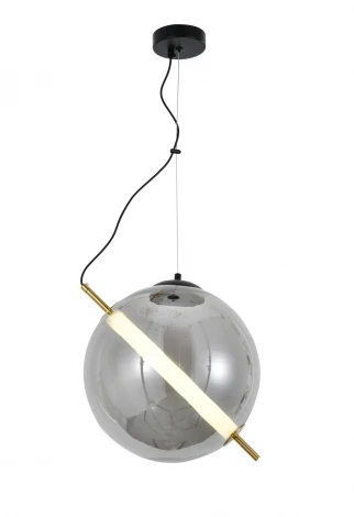 Подвесной светильник AM Group AM497 D300 grey (220V, на тросе, шар)