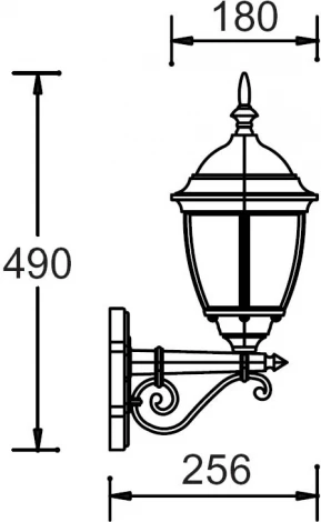 Настенный фонарь уличный IP44 Oasis Light ARSENAL S 91201S 02 Bl (220V, фонарь)