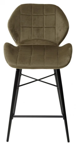 Полубарный стул M-City MARCEL BLUVEL-77 ASH GREEN (H=65cm), велюр