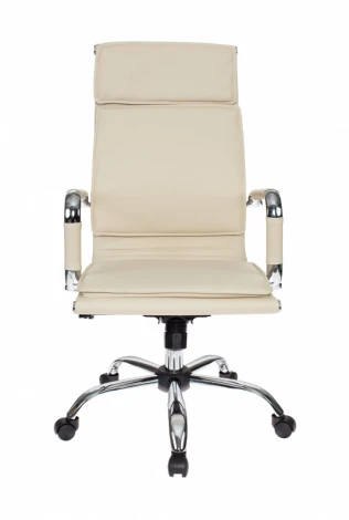 Кресло руководителя Бюрократ Ch-993 слоновая кость эко.кожа крестовина металл хром