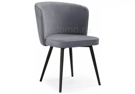 Обеденный стул на металлокаркасе Woodville Фрибур velutto 32 / черный 439464