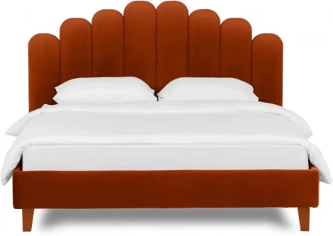 Кровать Queen II Sharlotta L 1600 ОГОГО (арт.577081), (Ткань/Оранжевый)