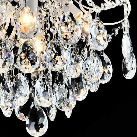 Потолочная люстра RGB хрустальная с пультом Reluce 04024-0.3-04 WH+SILVER PN+RGB (220V)