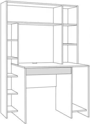 Письменный стол Mobi Комфорт 12.71 дуб золотой craft / белая аляска 415710