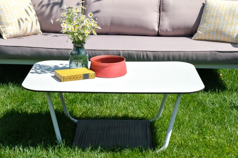 Журнальный стол 100х65см из HPL, цвет молочный 4SIS Глория RC13-100-65-G-4sis white