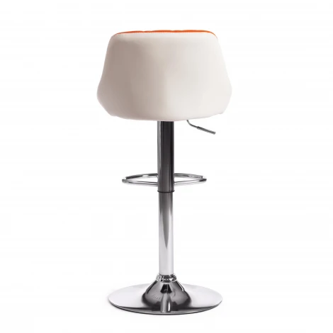 Стул барный MESSY (mod. KY704C) черный/белый/хром (металл/экокожа)