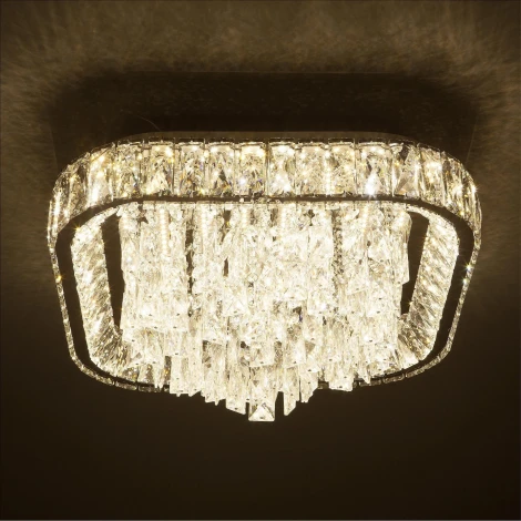 Потолочная люстра светодиодная хрустальная с пультом и управлением смартфоном с регулировкой цветовой температуры LED4U L031-500