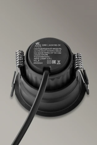 Точечный встраиваемый светильник Arte Lamp Ducre A8093PL-1BK (220V, круглые)