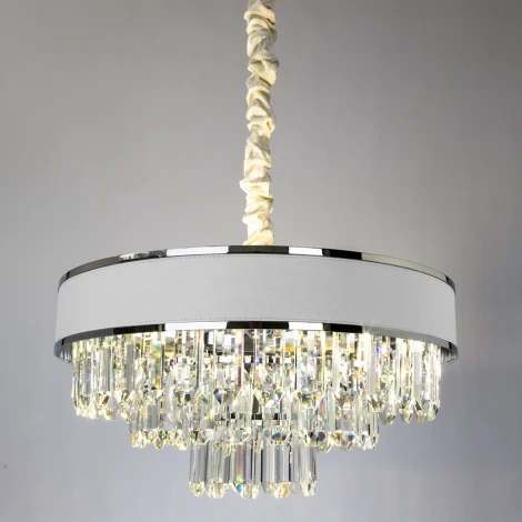 Подвесная люстра Arte Lamp Diadem A1002LM-6CC (220V, хрусталь, на цепи, круглые)