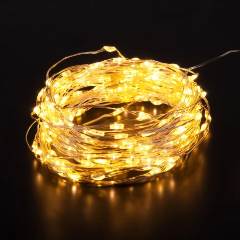 Гирлянда нить "роса" теплый белый Eurosvet 10М IP20 400-009