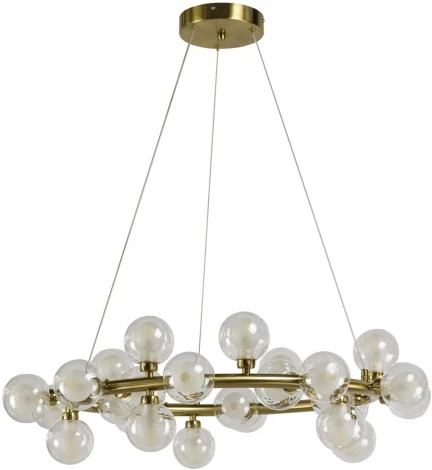 Подвесная люстра AM Group AM470 D700 POLISHED GOLD (220V, на проводе, шар, молекулы)