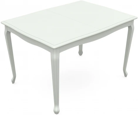 Стол Кабриоль, Эмаль белая/Патина серебро, Аврора