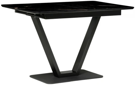 Стол на тумбе Woodville Бугун обсидиан / черный 500004