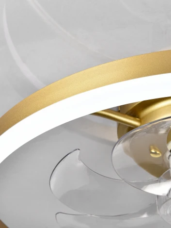 Потолочная люстра светодиодная с вентилятором Natali Kovaltseva Ledfan LED LAMPS 81491 (регулировка яркости, 220V, пульт управления, управление смартфоном)