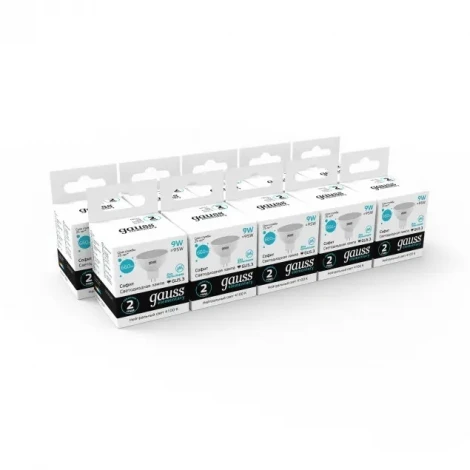 Лампочка светодиодная GU5.3 9 Вт 660 lm 4100K нейтральное белое свечение Gauss Elementary 13529