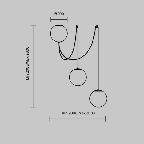 Подвесной светильник Maytoni Twins MOD427PL-L30B3K1