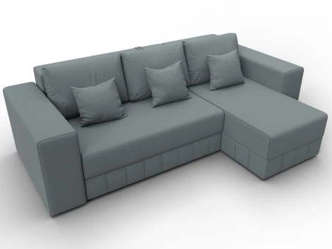 Диван угловой Лига-076 угол универсальный (ДСП/Пластик/Рогожка/Серый) Лига Диванов 129837