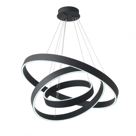 Подвесной светильник светодиодный кольцо с пультом Crystal Lux TRON SP158W LED BLACK