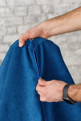 Кресло мешок Dreambag Груша Синий Велюр (2XL, Классический) 5023431