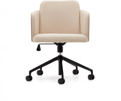 Обеденный стул La Forma (ex Julia Grup) Madai (Бежевый/ Ясень,Сталь,Эвкалипт,Фанера,Шпон,Алюминий)