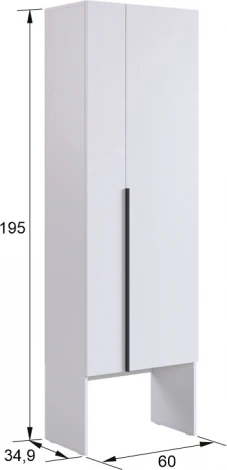 Прихожая "Баско К10" Mebelson (ЛДСП/Светлое дерево) арт.ПК10Баско.2552
