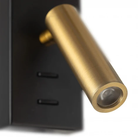 Бра с песочным абажуром и выключателем с подсветкой для чтения Citilux Dekart CL704483