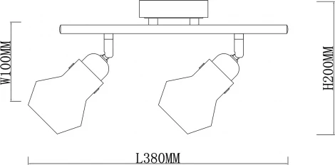 Спот Escada Carlo 593/2A 2x40Вт E14, металл, чёрный/хром