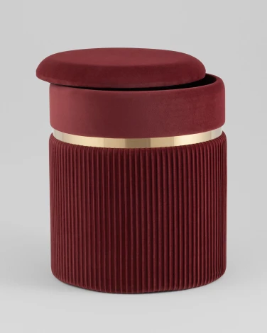 Пуф Миранда с ящиком велюр бордовый Stool Group УТ000042175