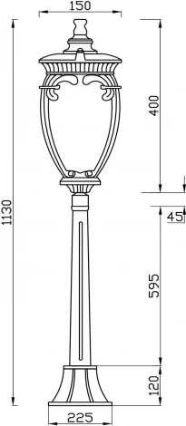 Наземный фонарь Maytoni Fleur O414FL-01BZ1 (220V, IP44)