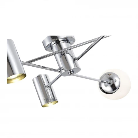 Потолочная люстра Evoluce Raito SLE1105-102-06 Хром/Белый GU10+E27 3+3*5+60W