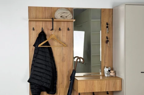 Зеркало Бодрум Mebelson (ЛДСП,Зеркало,Пластик,Дерево/Дуб крафт золотой) арт.176760,2553