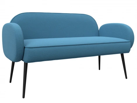 Диван прямой Лига-086 (Фанера/Металл/Рогожка/Голубой) Лига Диванов 131083