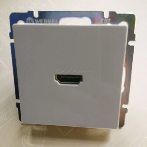 Розетка встраиваемая HDMI Werkel, серебро
