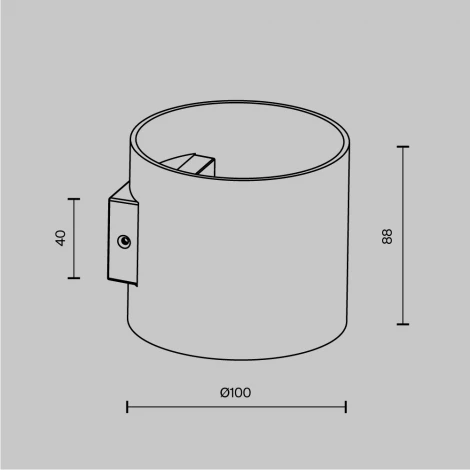 Настенный светильник (бра) Rond G9х1 50Вт IP 20 Maytoni Technical C066WL-01B (220V, круглые)