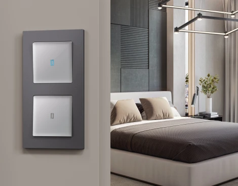 Рамка Ambrella Volt ALFA Techno (Антрацит серый) 5-ая AF220655