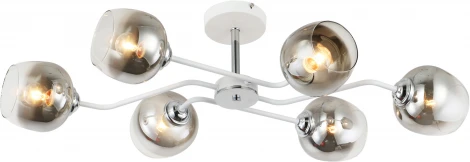 Люстра потолочная на штанге Henry 1177/6P E27*60W White/Chrome