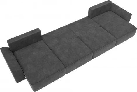 Диван п-образный Лига-048 НПБ лонг Лига Диванов (Велюр) арт.128345