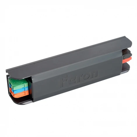 Трансформатор электронный для светодиодной ленты с плавным пуском и диммированием 60W 24V IP20 клипсы Feron LB004 52123