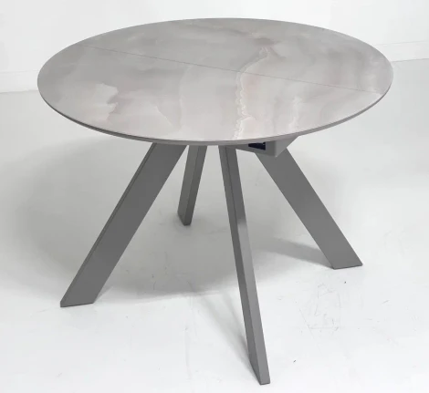 Стол БОНЖУР 100 ОНИКС БЕЖЕВЫЙ, стекло / ЛАТТЕ каркас M-City 64596